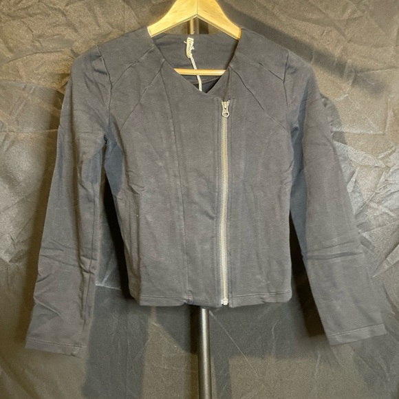 Lanston Black Asymmetrical Zip Black Jacket, size XS - Picture 1 of 5